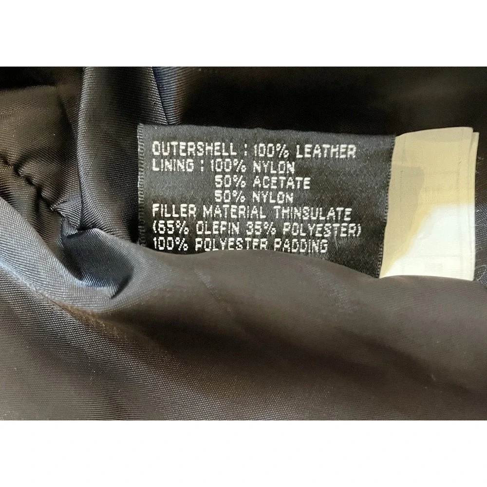 Vintage Wilson's Men's Black‎ Leather Thinsulate Hooded Jacket (1990s)